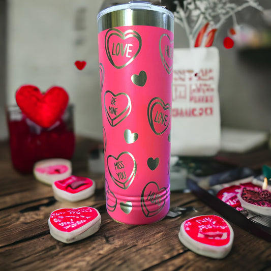 Conversation Hearts Valentine's Tumbler