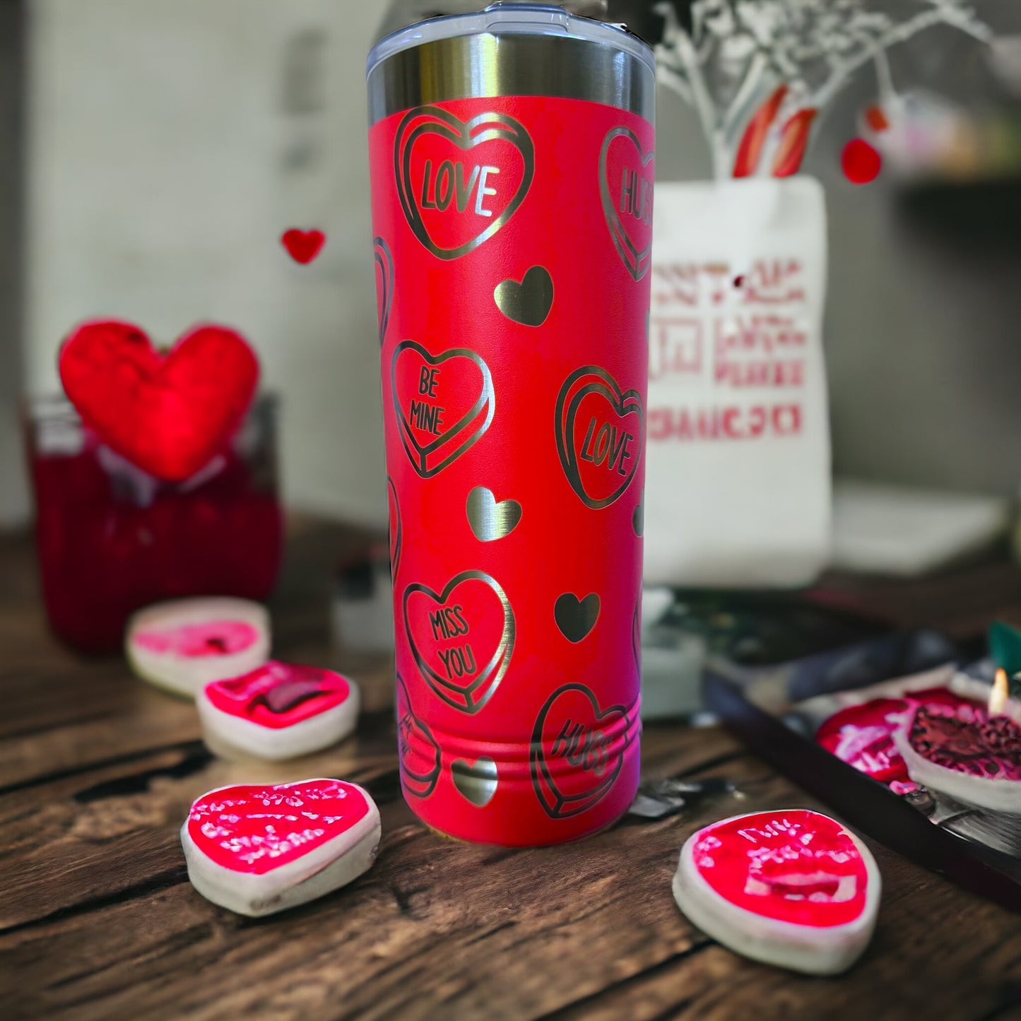 Conversation Hearts Valentine's Tumbler